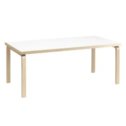 Artek Aalto table 83, birch - white laminate