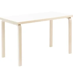 Artek Aalto table 80A, birch - white laminate