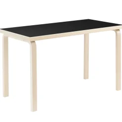 Artek Aalto table 80A, birch - black linoleum