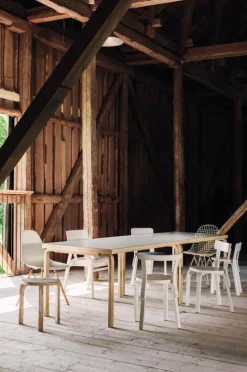 Artek Aalto table 82A, birch - white laminate