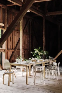 Artek Aalto table 82A, birch - white laminate