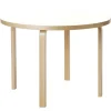 Artek Aalto table 90A, birch - white laminate