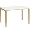 Artek Aalto table 81B, birch - white laminate