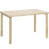 Artek Aalto table 81B, wild birch