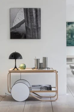 Artek Aalto tea trolley 901, white - birch