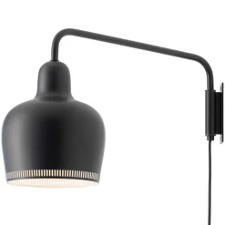 Artek Aalto wall lamp A330S "Golden Bell", black