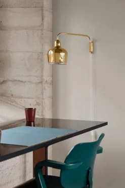 Artek Aalto wall lamp A330S "Golden Bell", brass