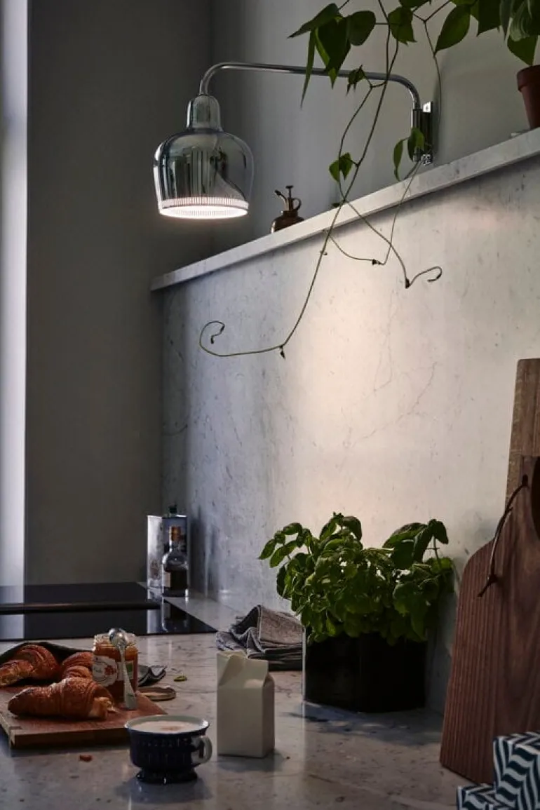 Artek Aalto wall lamp A330S "Golden Bell", chrome