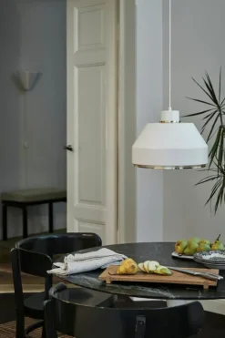 Artek AMA 500 pendant, white - brass