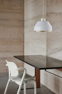 Artek AMA 500 pendant, white - brass