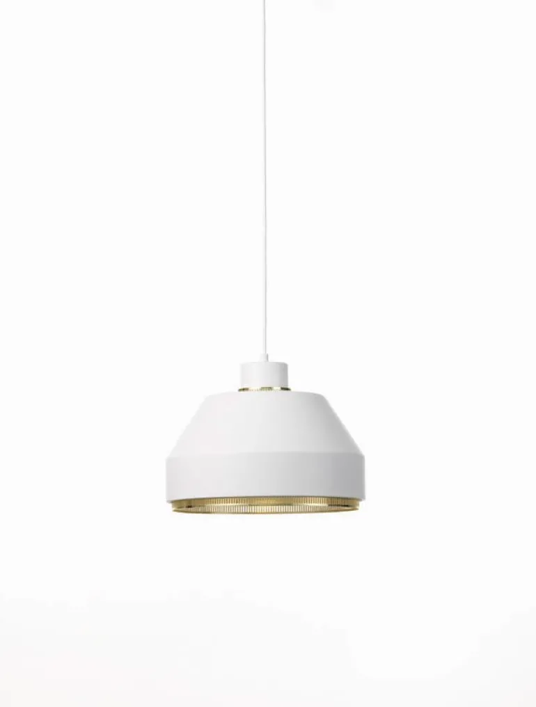 Artek AMA 500 pendant, white - brass