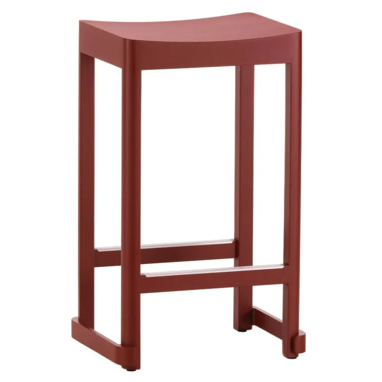 Artek Atelier bar stool, 65 cm, dark red