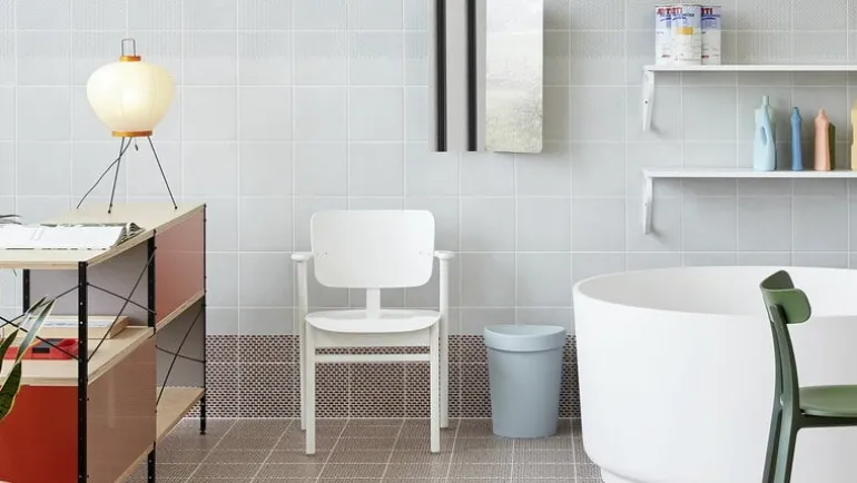 Artek Domus chair, painted white