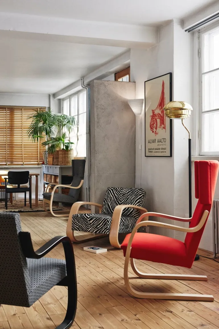 Artek Domus chair, stained black