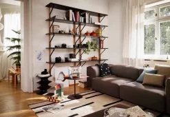 Artek Kaari wall shelf REB 009, black - oak