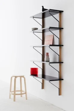 Artek Kaari wall shelf REB 009, black - oak