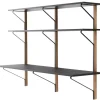 Artek Kaari wall shelf with  desk REB 010, black - oak