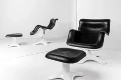 Artek Karuselli lounge chair, black - white