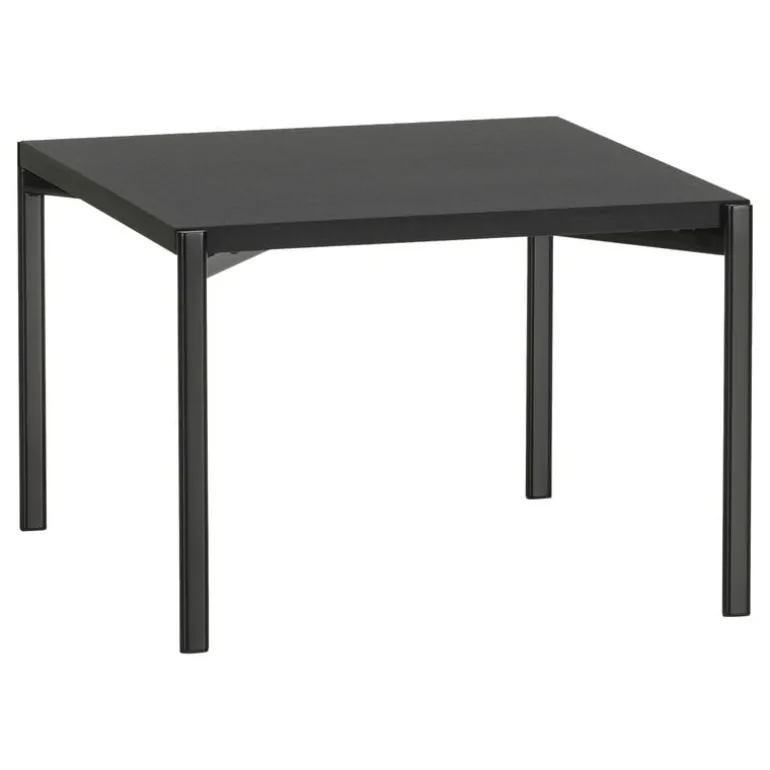 Artek Kiki low table, 60 x 60 cm, black - black linoleum
