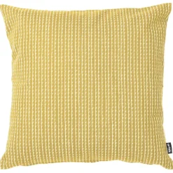 Artek Rivi cushion cover, 50 x 50 cm, canvas, mustard - white