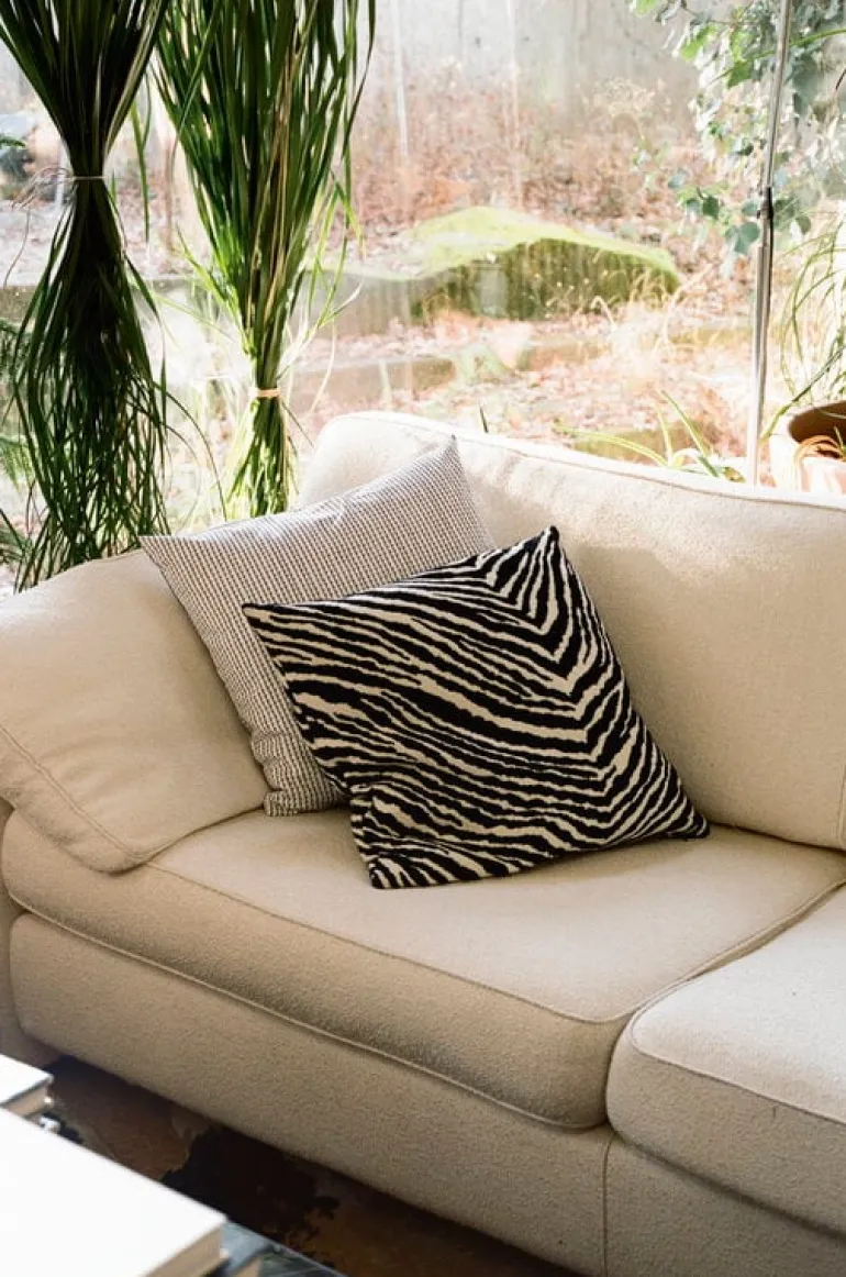 Artek Rivi cushion cover, 50 x 50 cm, white - blue