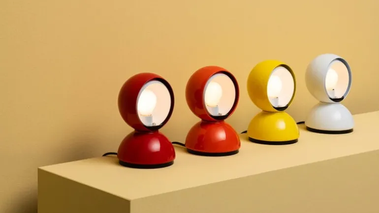 Artemide Eclisse table/wall lamp, yellow