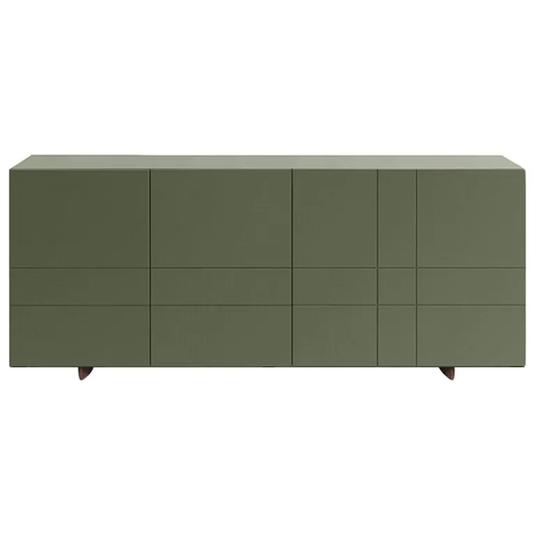 Asplund Kilt storage unit, 137cm, green khaki - smoked oak