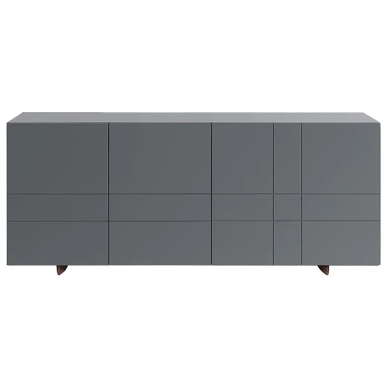 Asplund Kilt storage unit, 137cm, storm grey - smoked oak