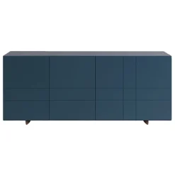 Asplund Kilt storage unit, 137cm, deep blue - smoked oak