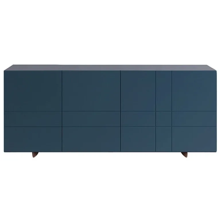 Asplund Kilt storage unit, 137cm, deep blue - smoked oak