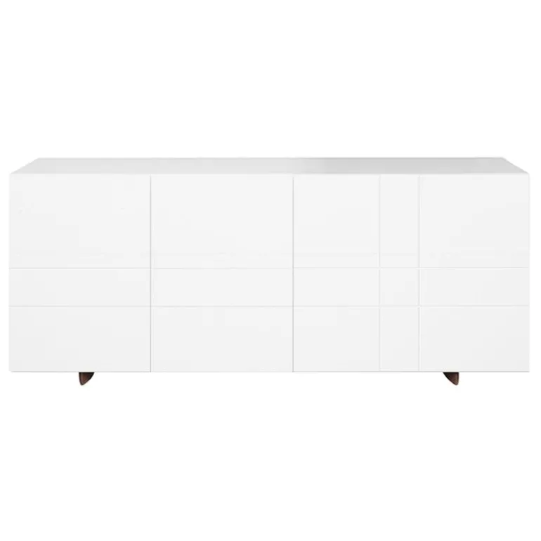 Asplund Kilt storage unit, 137cm, white - smoked oak