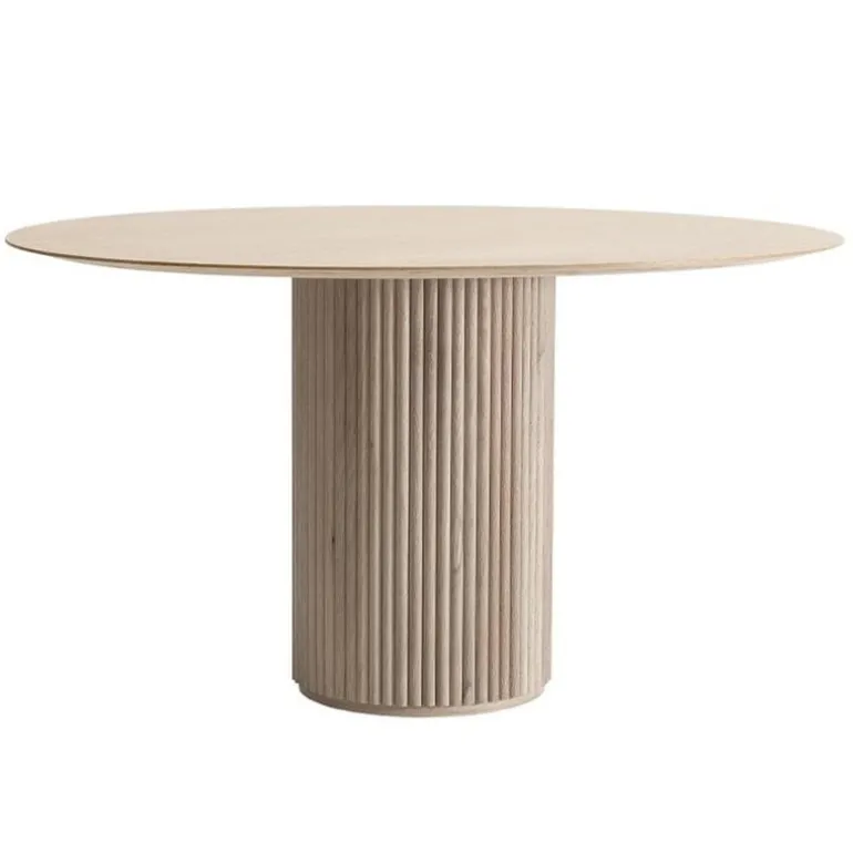 Asplund Palais Royal dining table, 130 cm, white stained oak