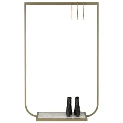 Asplund Tati coat rack, small, nougat - Carrara marble