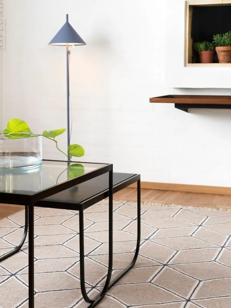 Asplund Tati coffee table, 63,5 cm, high, bronze - clear glass