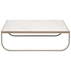 Asplund Tati coffee table, 90 cm, low, nougat - Carrara