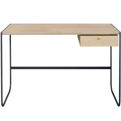 Asplund Tati desk, storm grey - white stained oak