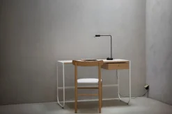 Asplund Tati desk, white - black walnut