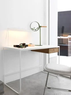 Asplund Tati desk, white - black walnut