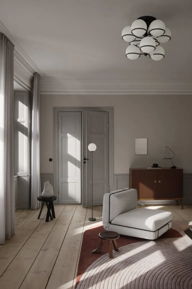 Astep Model 2042/9 ceiling lamp, 20 cm, champagne