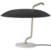 Astep Model 537 table lamp, brass - black - white marble