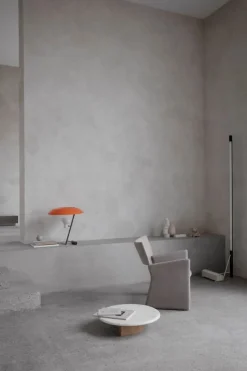 Astep Model 548 table lamp, dark burnished brass - orange