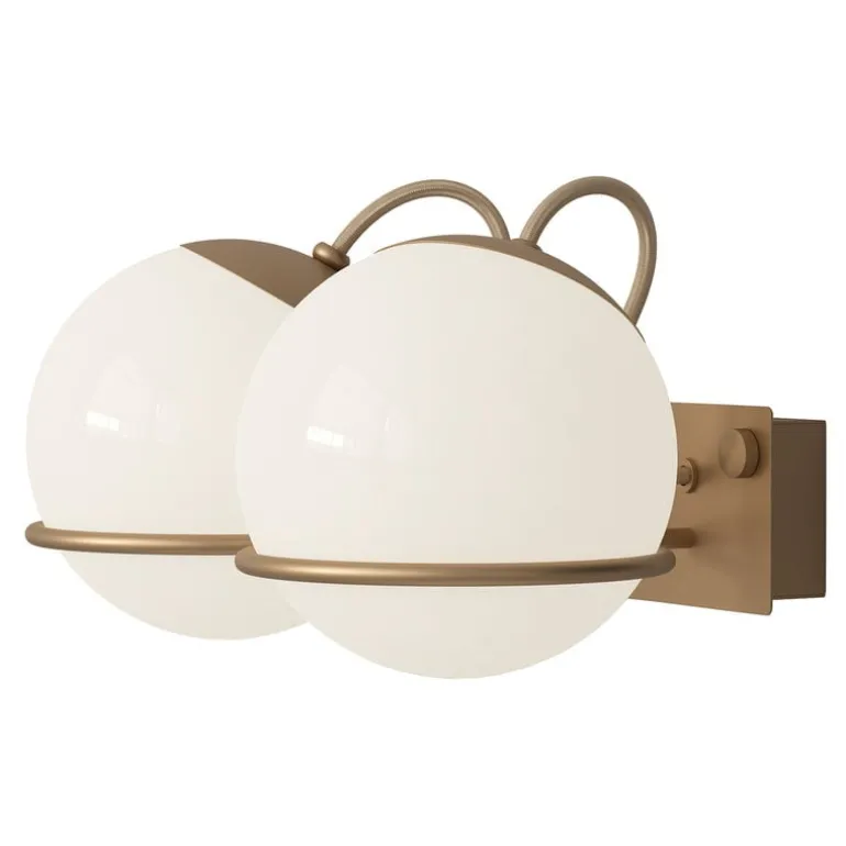 Astep Model 237/2 wall lamp, 14 cm, champagne