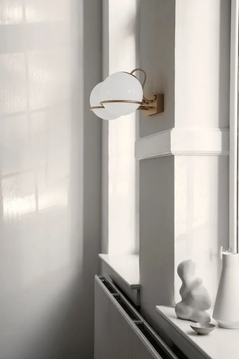 Astep Model 237/2 wall lamp, 14 cm, champagne