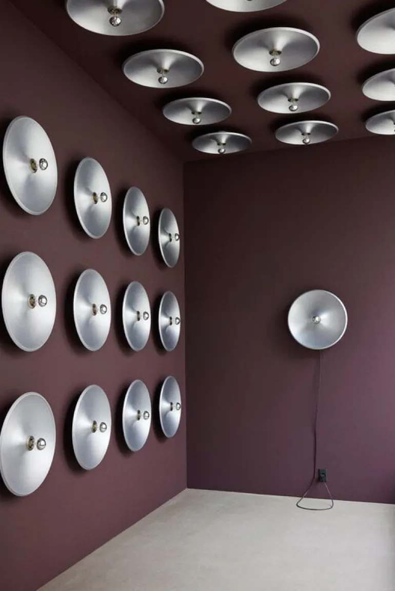 Astep Model 262 wall/ceiling lamp, satinated aluminium