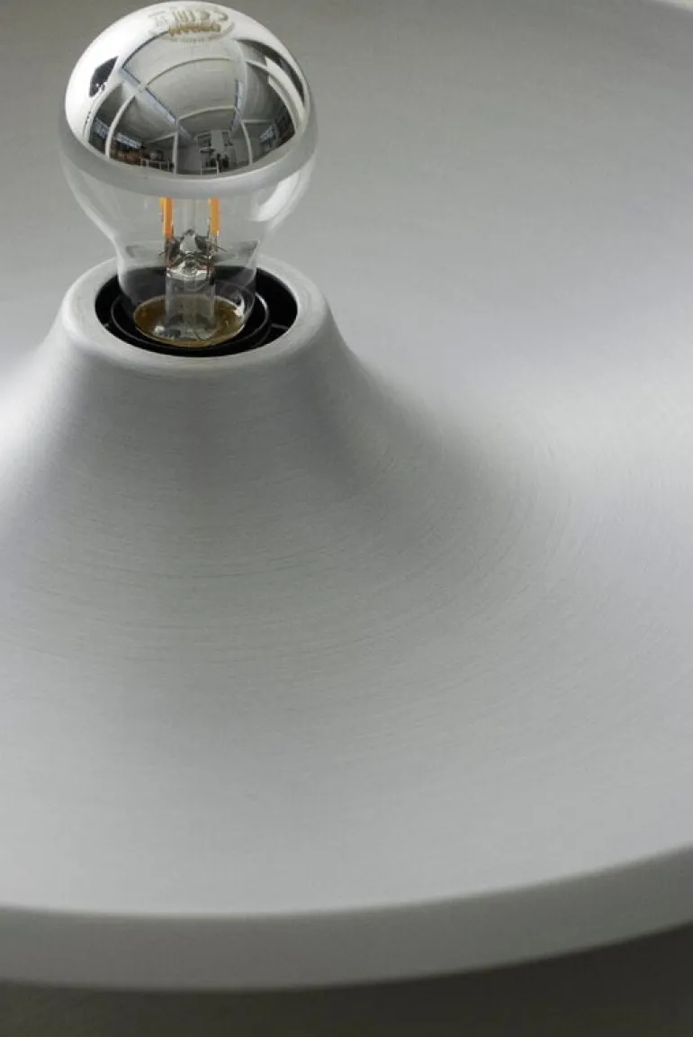 Astep Model 262 wall/ceiling lamp, satinated aluminium