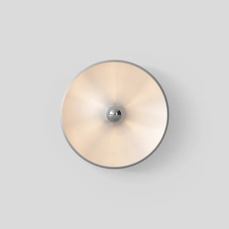 Astep Model 262 wall/ceiling lamp, satinated aluminium