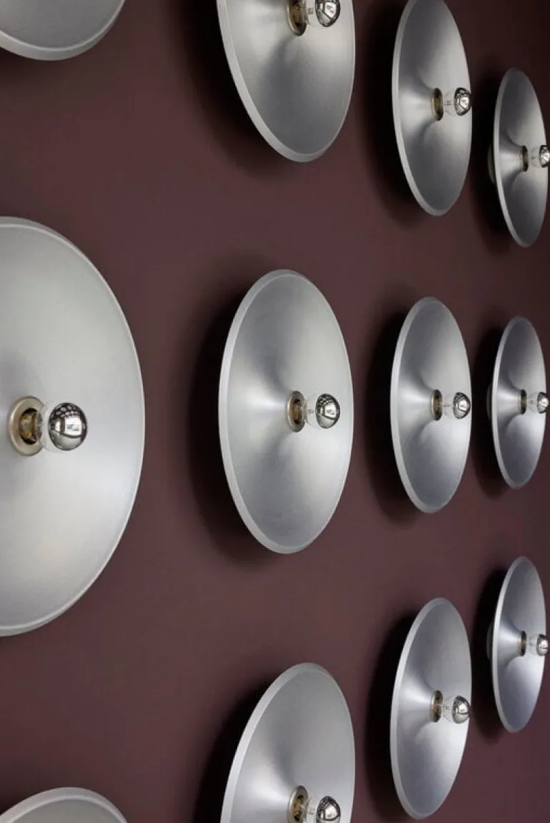 Astep Model 262 wall/ceiling lamp, satinated aluminium