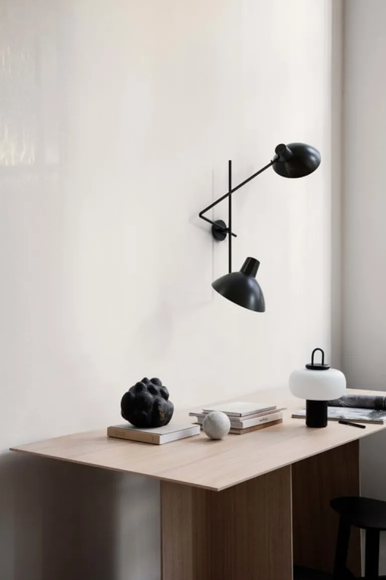 Astep VV Cinquanta Twin wall lamp, black