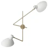 Astep VV Cinquanta Twin wall lamp, brass - white