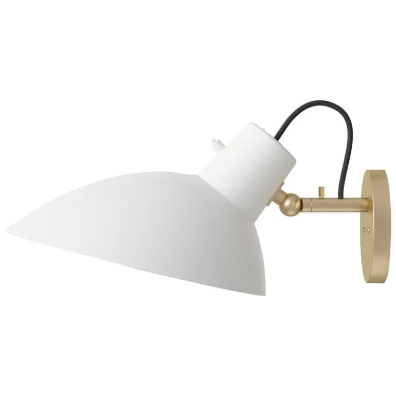 Astep VV Cinquanta wall lamp with switch, brass - white